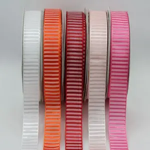 Striped Satin Ribbon 15mmx25m #1