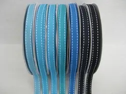 10mmx30m Grosgrain Ribbon With White Stitching #3