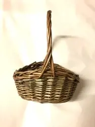 Small Boat Shape Willow Basket Chocolate 18x16x8cm