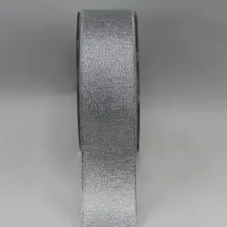 Nylon Metallic Taffeta Ribbon 38mmx30m Silver