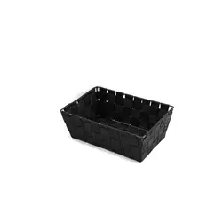 Small Rect PP Tray Black 25x17x9cm Height 
