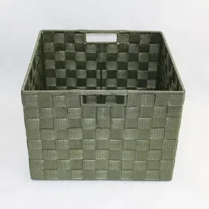 Square PP Storage Medium Olive  29x29x21cm height