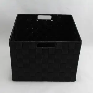 Square PP Storage Medium Black  29x29x21cm height