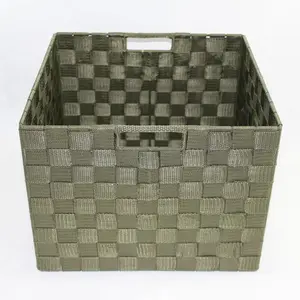 Square PP Storage Large Olive 31x31x23cm height