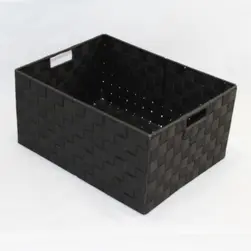 Rect PP Storage Medium Black 40x29x19cm height