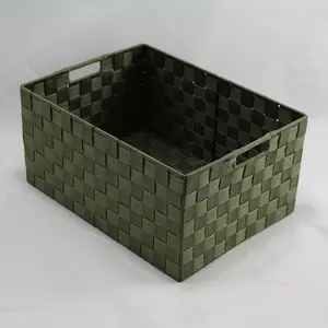 Rect PP Storage Medium Olive 40x29x19cm height