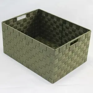 Rect PP Storage Large Olive 43x31x21cm height