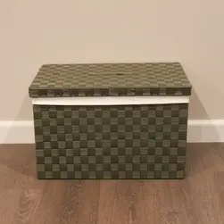 Small Rect PP Chest Olive With White Liner 54x35x34cm height