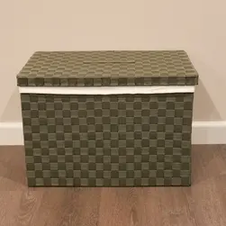 Medium Rect PP Chest Olive With White Liner 58x39x40cm height
