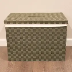 Large Rect PP Chest Olive With White Liner 63x43x44cm height