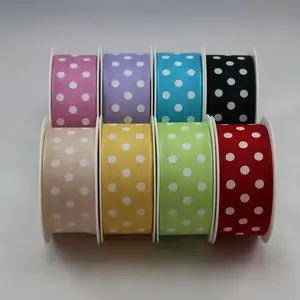 Polka Dot Satin Ribbon 38mmx20m