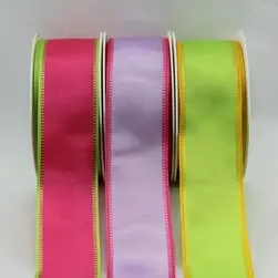 Wired Edge Duo Colour Satin Ribbon 40mmx20m
