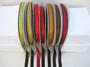 Duo Colour Saddle Stitch Satin Ribbon 10mmx25m #1