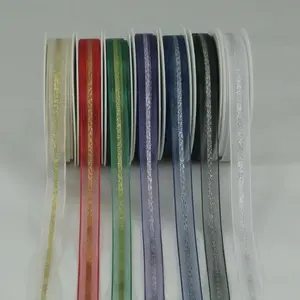 Metallic Centre Organza Ribbon 12mmx20