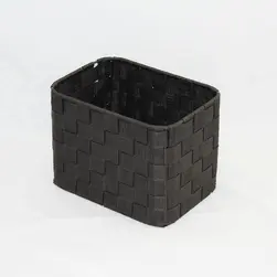 Small Rect PP Storage Black 22.5x16.5x16.5cm height