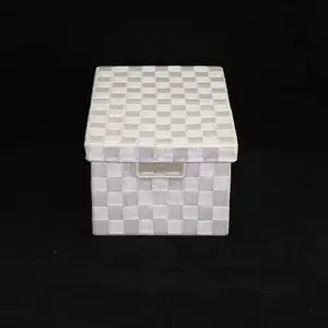 Med Rect PP Storage With Lid 35x25x18cm height White OR Beige