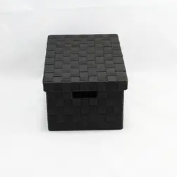 Med Rect PP Storage With Lid 35x25x18cm Black