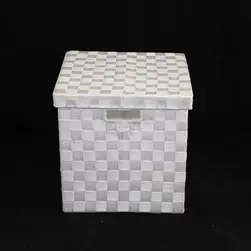 Med Cube PP Storage With Lid White 30x30x30cm height