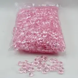 1cm Acrylic Diamond Scatters 500g Light Pink